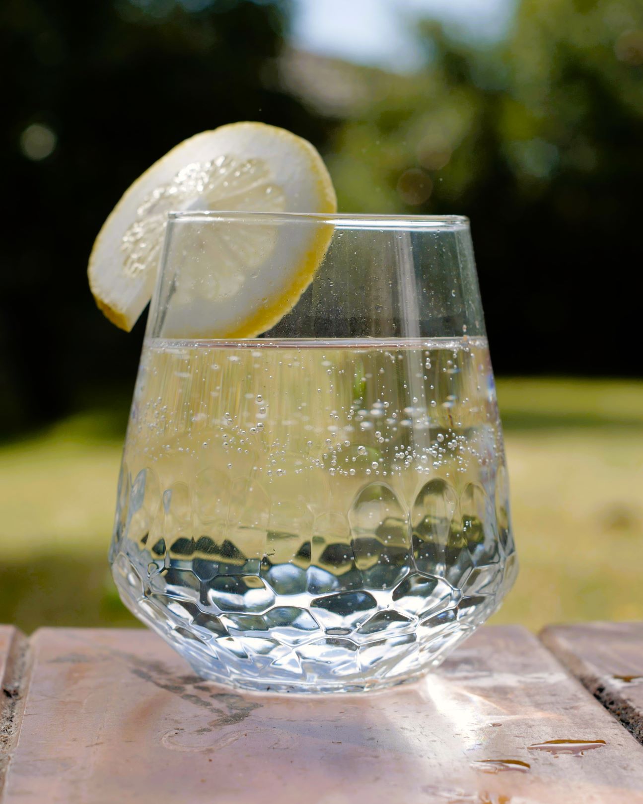 Buy Some class and have a water. hammered glass